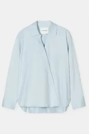 Closed Blusentop Asymmetrische Bluse - Regular Fit blau S