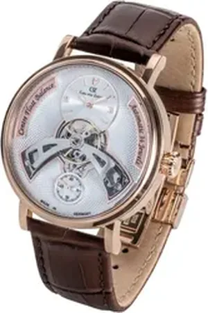 CARL VON ZEYTEN Automatikuhr Baden-Baden CVZ0042RWH, Armbanduhr, Herrenuhr, Made in Germany, Mechanische Uhr, Lederarmband braun