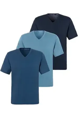 &Copenhagen T-Shirt (3er-Pack) Unterziehshirt aus hochwertiger Bio-Baumwolle blau XL