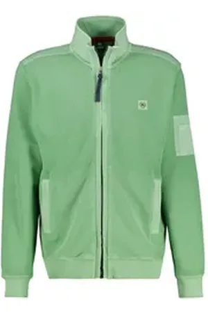 Lerros Sweatjacke Sweatjacke mit Stehkragen grün 6XL