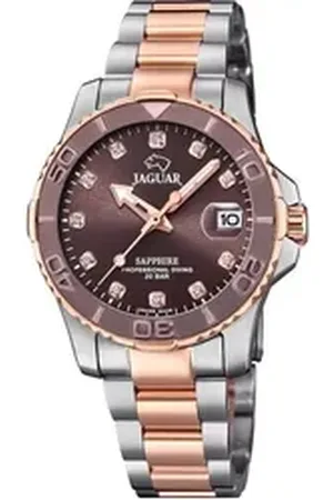Jaguar Quarzuhr Executive Diver J871/2, Armbanduhr, Damenuhr, Saphirglas, Swiss Made, Edelstahlarmband silberfarben
