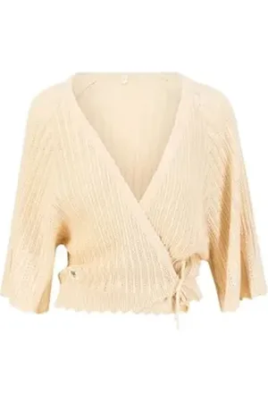 Blutsgeschwister Strickjacke - Somme Cardigan - Fairy Wrap beige|orange S