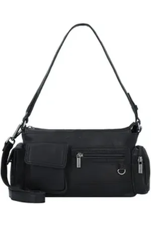 Cowboysbag Schultertasche Susanville, Leder schwarz