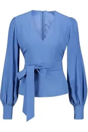 Ivy & Oak Klassische Bluse Damen Bluse BEA SUE Langarm (1-tlg) blau 42