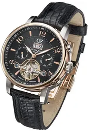 CARL VON ZEYTEN Automatikuhr Bühl CVZ0029RBK, Armbanduhr, Herrenuhr, Made in Germany, Mechanische Uhr, offene Unruhe schwarz