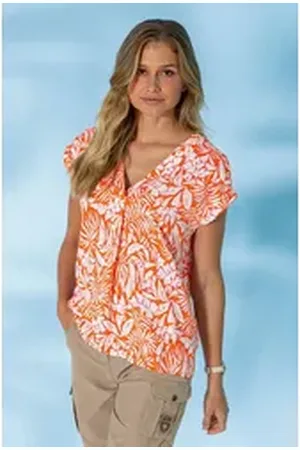 Serafini Druckbluse weiß 42