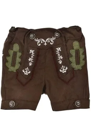 BONDI Trachtenlederhose Jungen Kunstleder Shorts Hose 