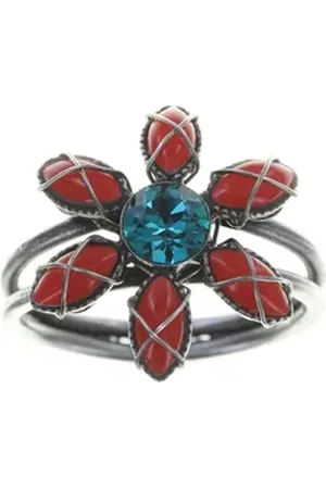 Konplott Fingerring : Ring Psychodahlia rot