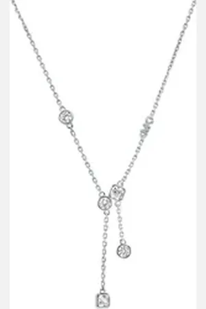 Michael Kors Collier Damen-Kette 925er Silber Zirkonia silberfarben