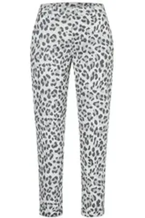 Mac Chinohose Damen Chinohose "Chino Turn Up" (1-tlg) silberfarben 38
