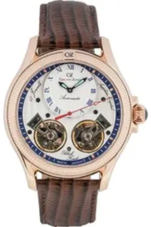 CARL VON ZEYTEN Automatikuhr Waldhaus CVZ0084RWHS, Armbanduhr, Herrenuhr, Made in Germany, Mechanische Uhr, Lederarmband braun