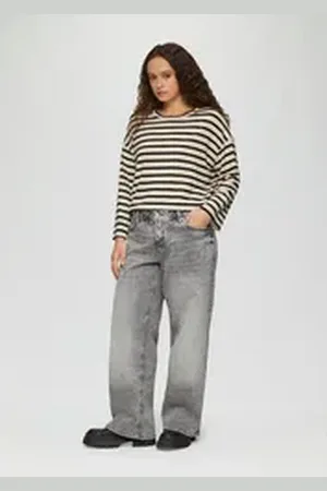 QS by s.Oliver 5-Pocket-Jeans Jeans / Slim Fit / Mid Rise / Wide Leg / Superstretch grau 54