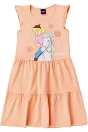 Bibi & Tina A-Linien-Kleid Bibi und Tina Kleid peach pearl (1-tlg) orange 98