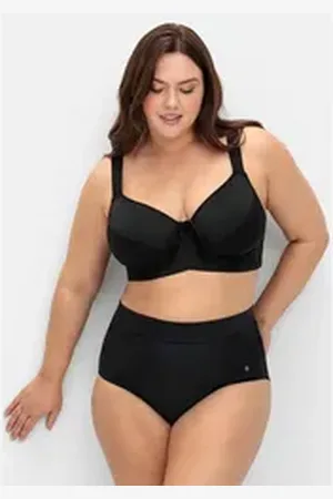 Sheego Bügel-Bikini-Top Große Größen, gibt Form und Stabilität durch Meshfutter schwarz 44