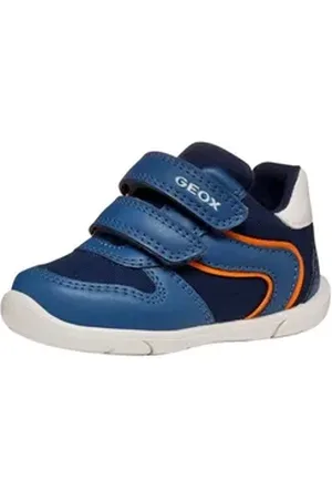 Geox Halbschuhe Lederimitat/Textil Lauflernschuh blau|orange 23 EU