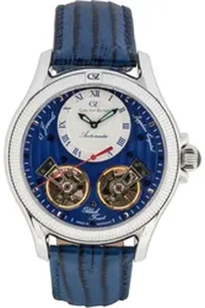 CARL VON ZEYTEN Automatikuhr Waldhaus CVZ0084SBLS, Armbanduhr, Herrenuhr, Made in Germany, Mechanische Uhr, Lederarmband blau