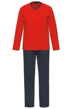 Ammann Pyjama 7830 (Set) aus reiner Bio-Baumwolle rot 56