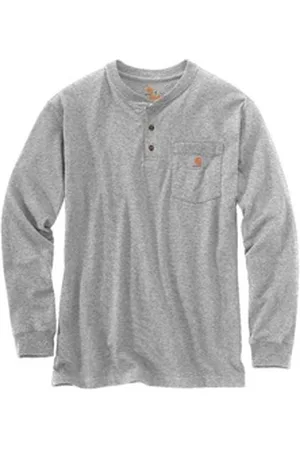 Carhartt Longsleeve WW Henley K128 grau XL