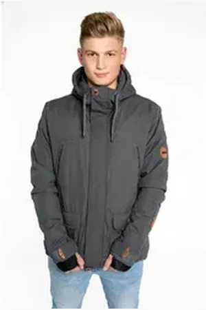 CNSRD Winterjacke FINN II JKT OS MEN mit hochschließendem Kragen und Kapuze grau XL
