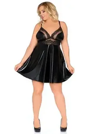 Andalea Babydollkleid Babydoll in schwarz - 38/40 schwarz 38/40
