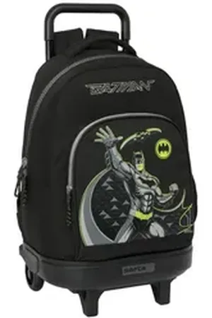Batman Rucksack Kinder Rucksack mit Rädern Game over Schwarz 33 x 45 x 22 cm schwarz