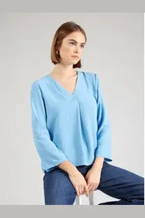 VILA Funktionsshirt VIJOSA (1-tlg) Falten blau 42