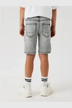NAME IT Shorts NKMTHEO XSL DNM L SHORTS 1280-GY NOOS grau 92