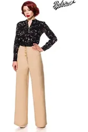 Belsira Homewearhose Marlenehose - (3XL,L) beige|braun L