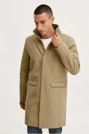 Solid Wollmantel SDJampa Wollmantel mit versteckten Knöpfen beige XL