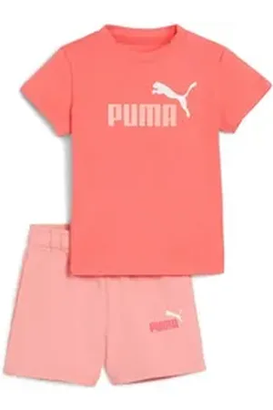 PUMA Trainingsanzug MINICATS ESS TEE AND SHORTS SET INF (2-tlg) rot 104