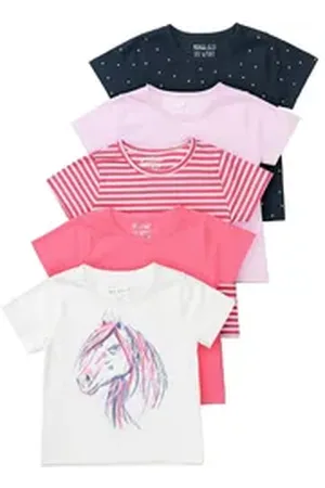 Staccato T-Shirt Pferd 5-er Set weiß 128/134
