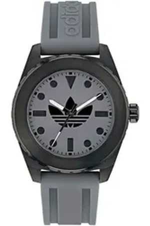 adidas Originals Quarzuhr DISCOVERER ONE AOSY250232I, Armbanduhr, Herren, Damen, Silikonarmband, wasserabweisend bis 5 bar grau