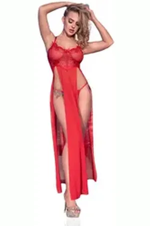 Chilirose Negligé - Gown CR4371 rot - (L,M,S,XL) rot XL