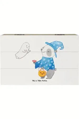 Mr. & Mrs. Panda Dekokiste Panda Zauberer 19 x 12 cm - Weiß - Geschenk, Süßes sonst gibt