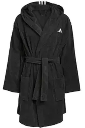 adidas Performance Bademantel Unisex Bademantel BATHROBE HOODED JH3399, Standardgröße, Baumwolle, Ohne Verschluss schwarz S