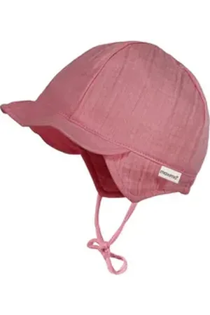 maximo Schirmmütze GOTS BABY GIRL-Schildmütze Musselinstoff, Bindeband, Musselin rosa 41