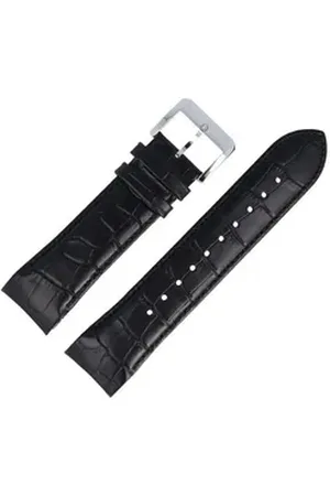 HUGO BOSS Uhrenarmband 24mm Leder Schwarz 659302495 schwarz