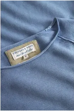 Colours & Sons Rundhalspullover blau 2XL