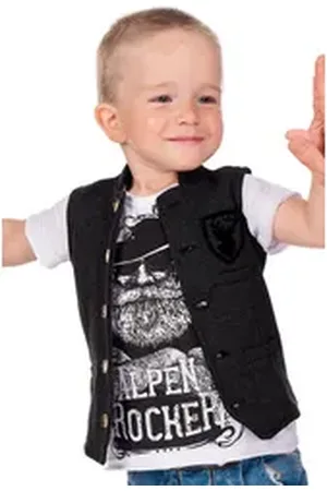 hangOwear Trachtenjacke Kinderweste - PASCAL KIDS - anthrazit 158/164