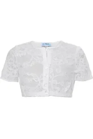 MARJO Trachtenbluse Dirndlbluse Kinder - RITA-MADLENKA - offweiß 86/92
