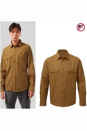 Craghoppers Langarmshirt - Herren KIWI LANGARM-HEMD Nosilife - Reise-,Wanderhemd M