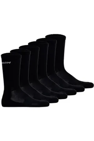 Salomon Sportsocken Unisex Socken 6er Pack Baumwolle EVASION CREW 6P (Packung, 6er Pack) schwarz 39-41