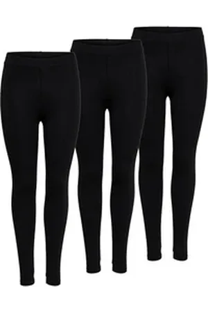 ONLY Leggings 3er Pack Leggings Damen schwarz Freizeit Sport Fitness 15248499 schwarz XL