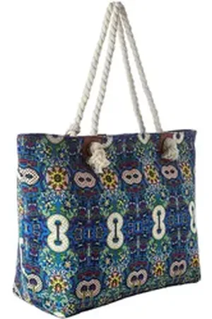 DonDon Strandtasche Große Strandtasche Shopper mit Reißverschluss (2-tlg), Große Strandtasche, mit Reißverschluss, tolle Motive schwarz