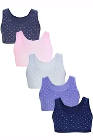 TupTam Bustier Mädchen Bustier mit breiten Trägern 5er Pack blau|bunt|grau|rosa 158-164