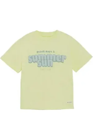 EN FANT Rundhalsshirt ENT-shirt SS Modernes T-Shirt mit Aufdruck gelb 110