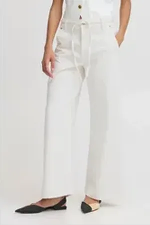 B YOUNG Bequeme Jeans BYKIMU BELT JEANS - Moderne Jeans beige 30