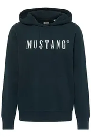 Mustang Hoodie Bronson mit Logo vorn blau L