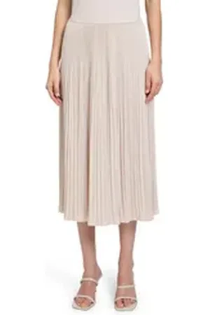 Betty & Co Betty&Co Midirock Midirock mit Plissee Plissee beige|grau 44