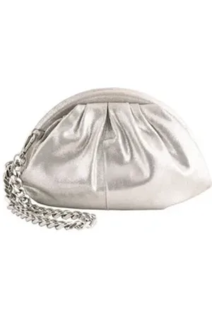 Next Clutch Clutch aus Leder mit Schnappverschluss (1-tlg) silberfarben